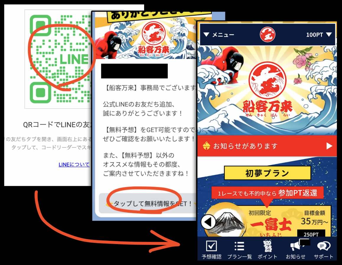 船客万来のLINE友だち追加